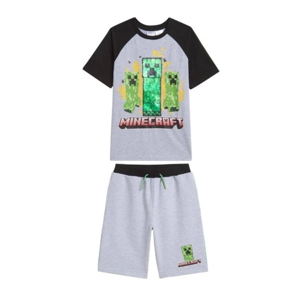 Minecraft Flip Sequin Boys 2 Piece Short Set Size 5/6